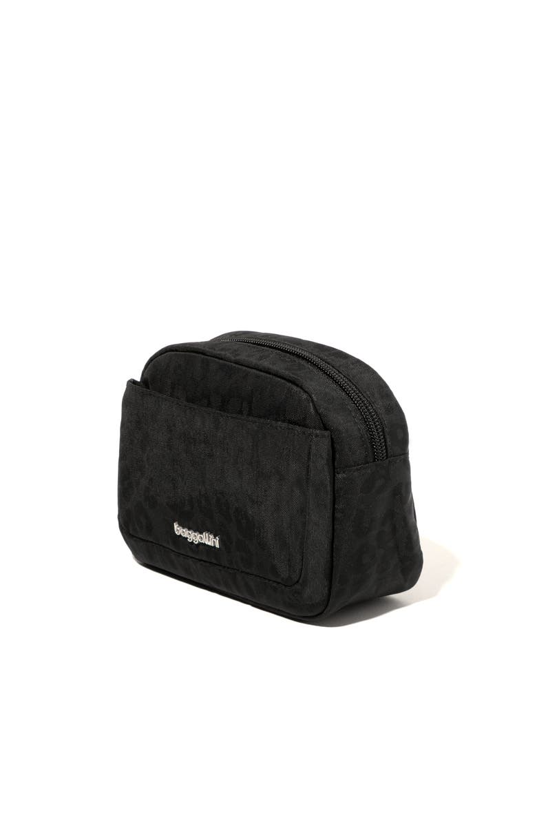 BAGGALLINI Small Pocket Cosmetic Bag, Alternate, color, Black Cheetah Emboss