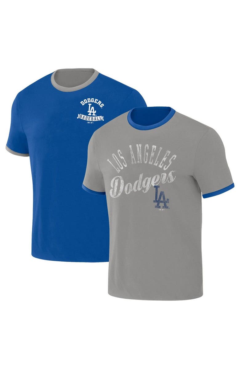 Darius Rucker Collection by Fanatics Men's Darius Rucker Collection by Fanatics Royal/Gray Los Angeles Dodgers Two-Way Ringer Reversible T-Shirt, Main, color, Royal