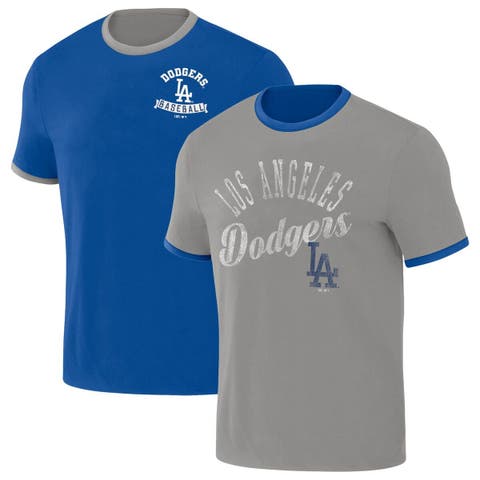 Men's Darius Rucker Collection by Fanatics Royal/Gray Los Angeles Dodgers Two-Way Ringer Reversible T-Shirt