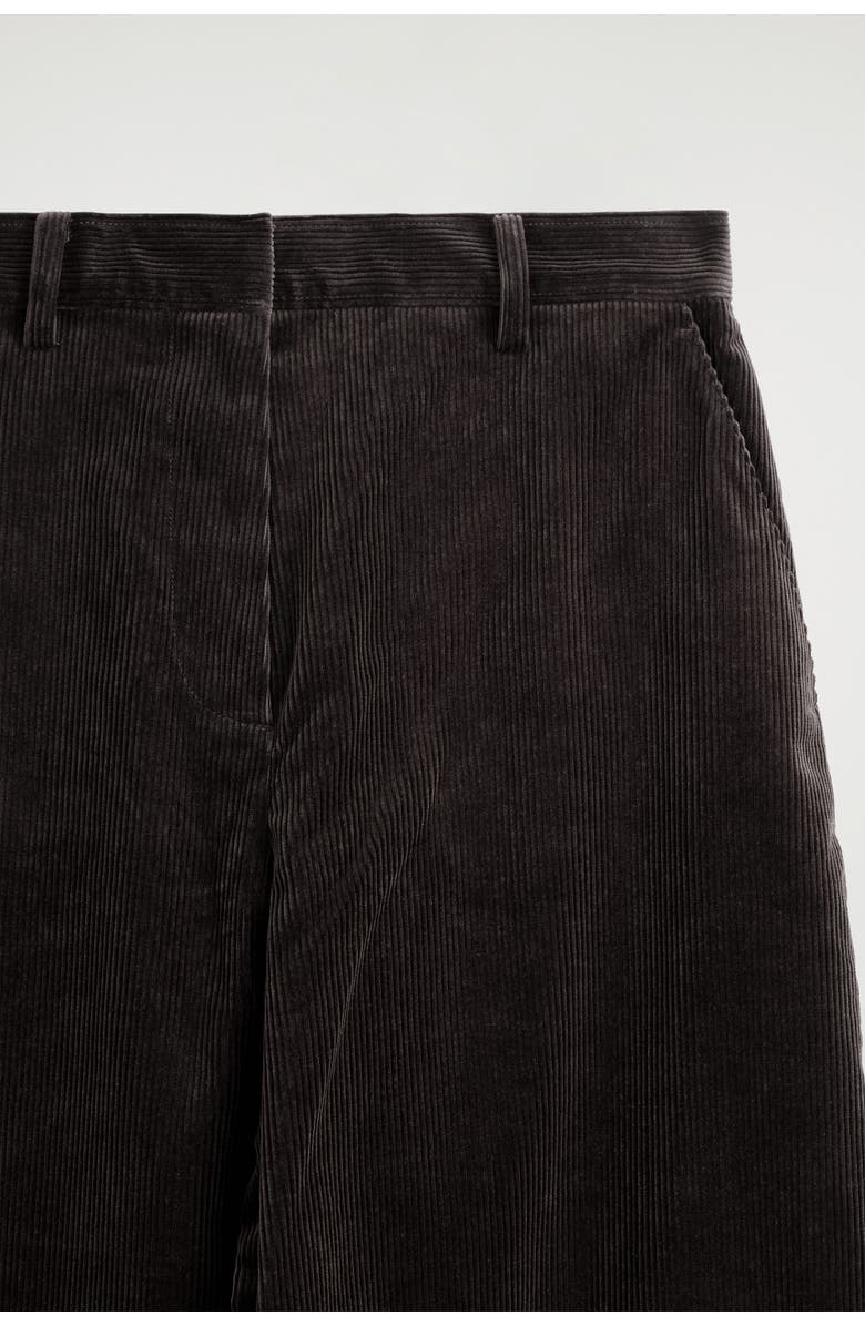 COS Corduroy Culottes, Alternate, color, Dark Brown