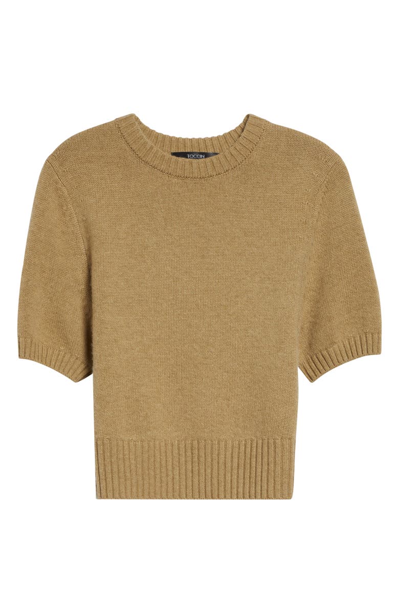 Toccin Elsie Short Sleeve Wool & Cashmere Sweater, Alternate, color, 