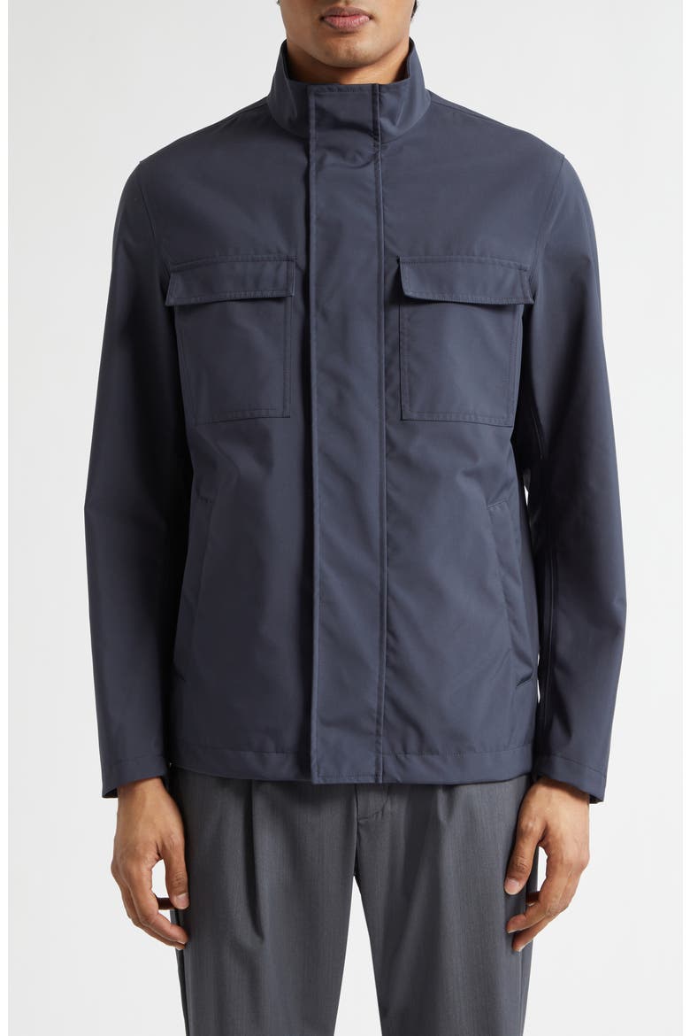 New Rain Jacket, Main, color, NAVY/ CAMEL