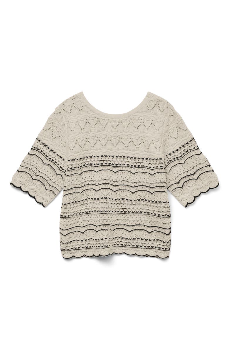 VERO MODA Pattern Pointelle Sweater, Alternate, color,