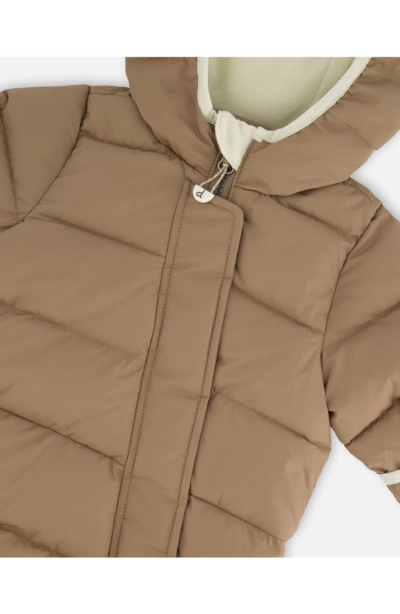 Deux par Deux Baby Unisex One-Piece Compressible Snowsuit Coffee For Baby, Alternate, color, 