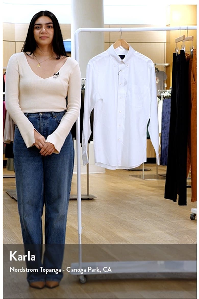 Trim Fit Pinpoint Oxford Non-Iron Dress Shirt video