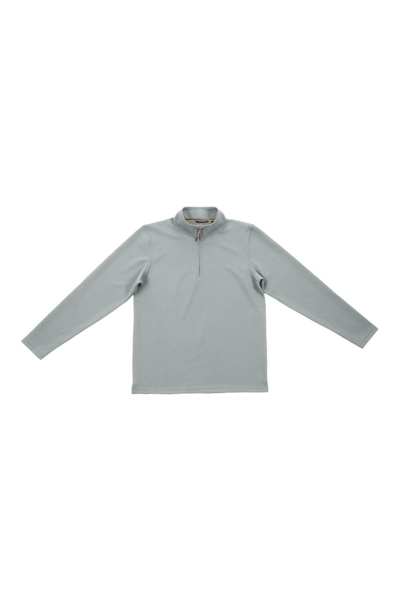 Ottoman Textured Quarter-Zip Pullover, Main, color, FADED SAGE