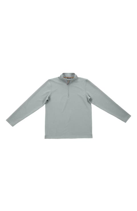 Ottoman Textured Quarter-Zip Pullover
