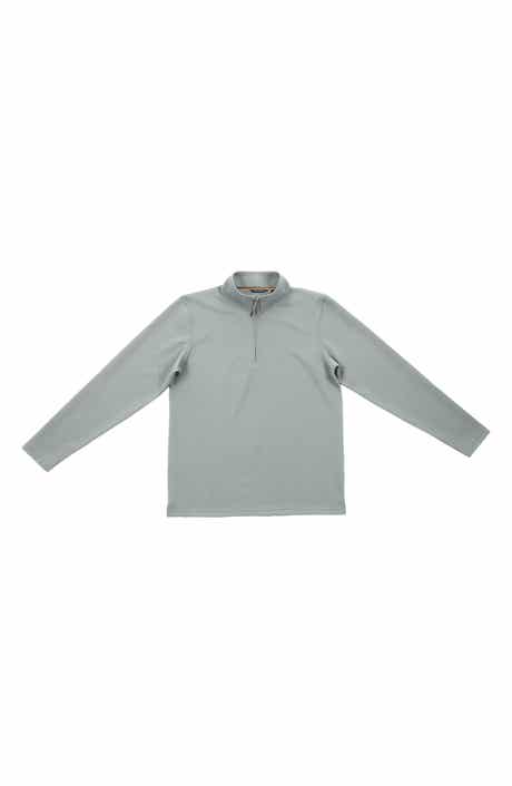 Ottoman Textured Quarter-Zip Pullover