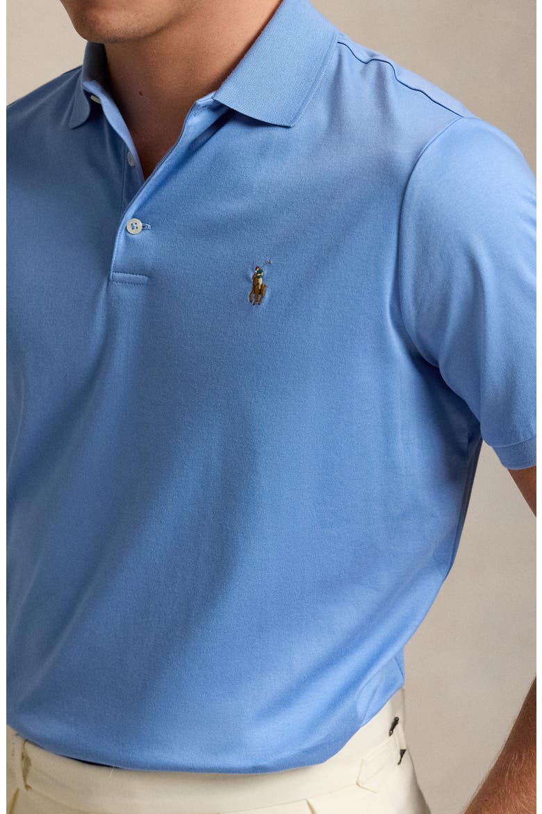 Solid Cotton Jersey Polo, Alternate, color, SKY BLUE