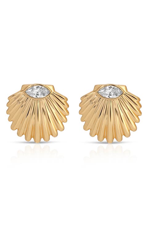 Santorini Shell Stud Earrings
