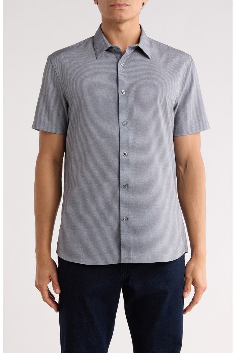 Davin Button-Up Shirt, Main, color, DARK GRAY