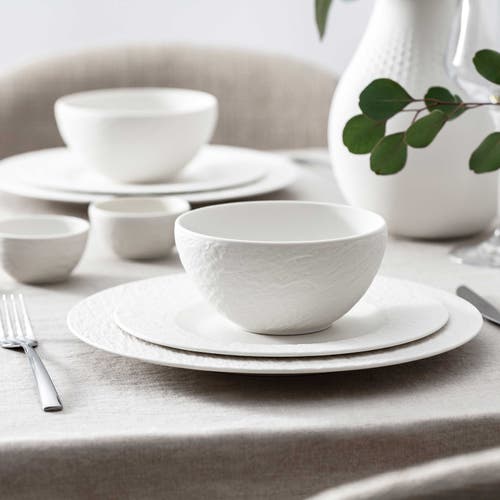 Villeroy & Boch Manufacture Rock Blanc 6 Piece Dinnerware Set For 2