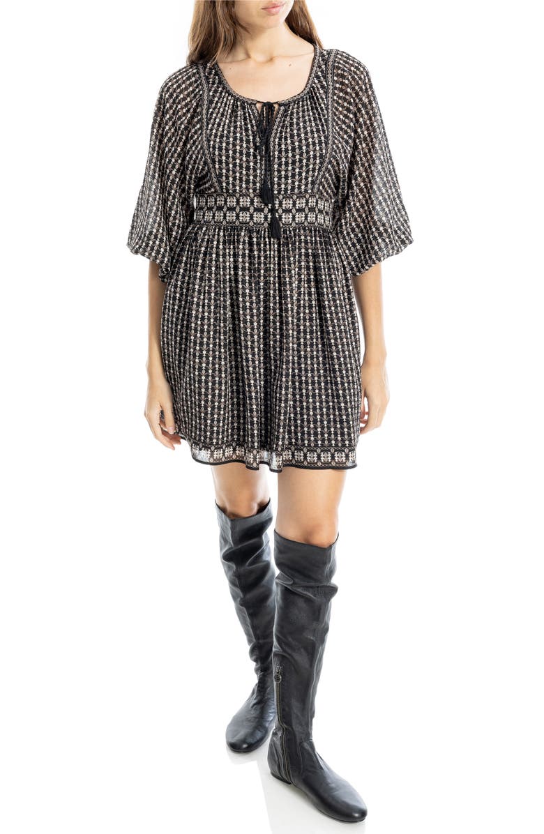 MAX STUDIO Puff Sleeve Minidress, Alternate, color, Black