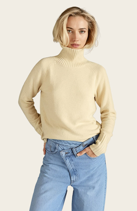 Emma Cashmere Relaxed Turtleneck Sweater