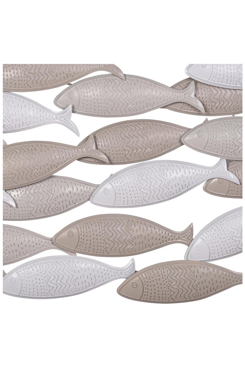 School of Fish Metal Wall Decor, Alternate, color, BEIGE MULTICOLOR