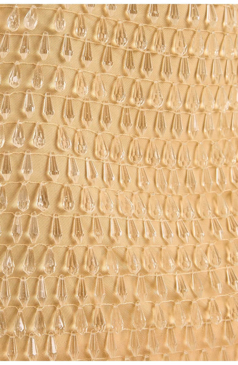 NASTY GAL Droplet Beaded Mini Dress, Alternate, color, Nude