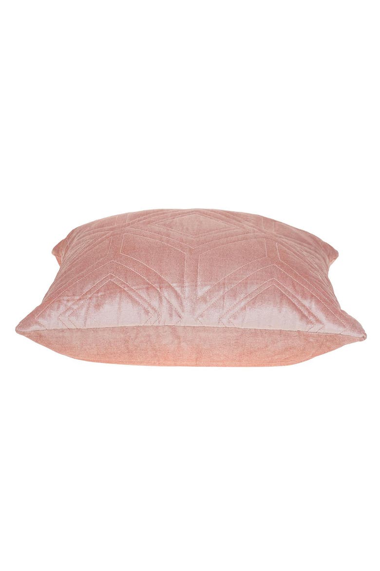 Reta Diamond Quilted Throw Pillow, Alternate, color, PINK
