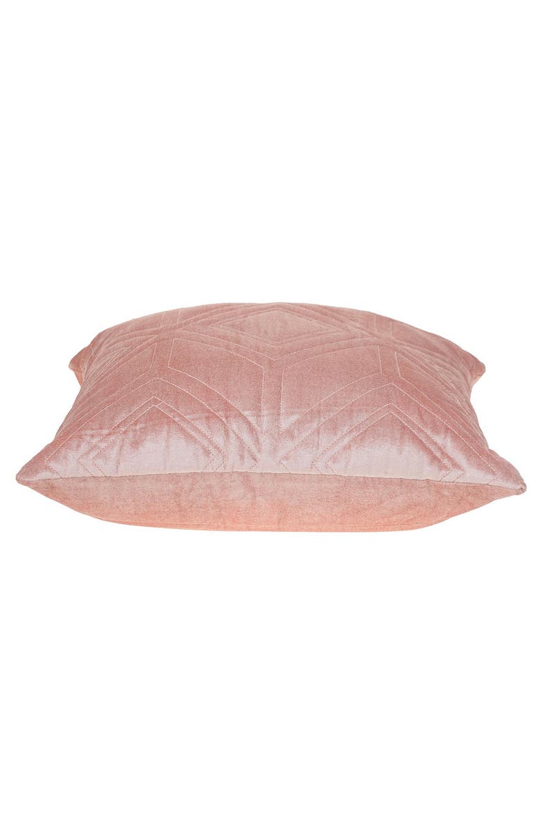 PARKLAND COLLECTION Reta Diamond Quilted Throw Pillow, Alternate, color, Pink