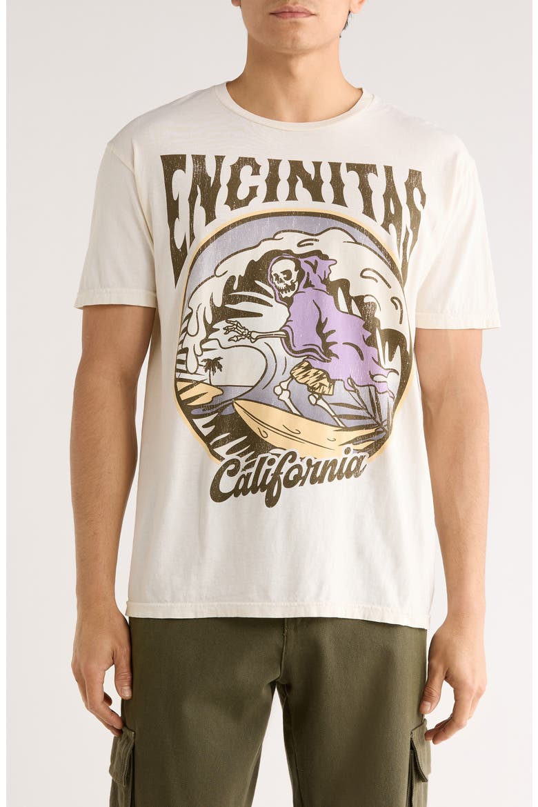 Encinitas Surfer Graphic T-Shirt, Main, color, WHISPER WHITE