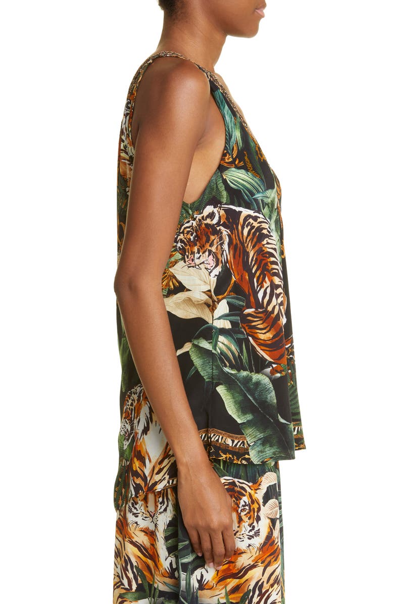 Camilla Easy Tiger Silk Pants, Alternate, color, 