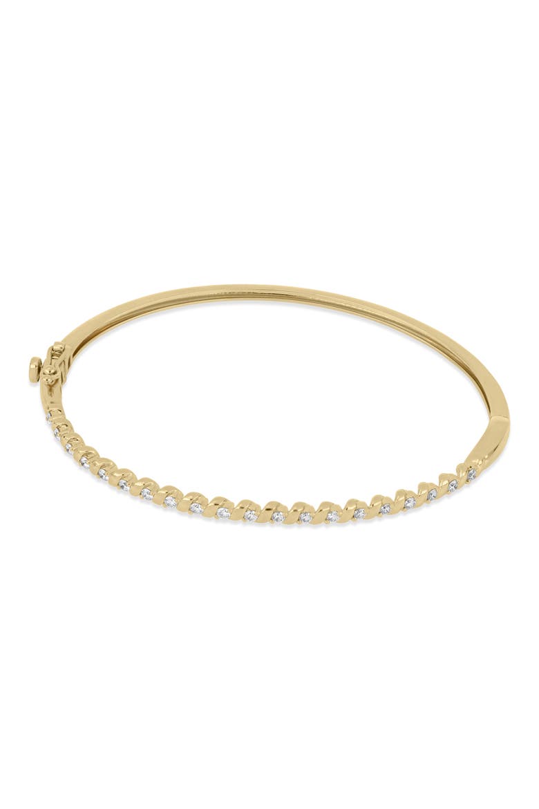 Florentine 18k Gold Diamond Bangle Bracelet, Alternate, color, 18KY