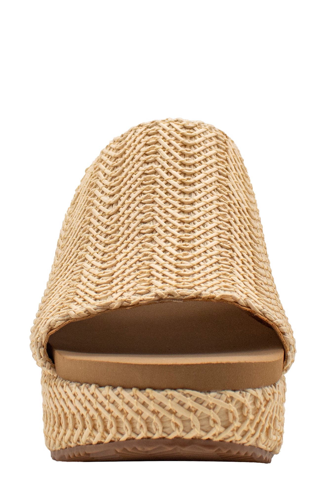 Canteen Water Resistant Raffia Wedge Platform Sandal, Alternate, color, NATURAL