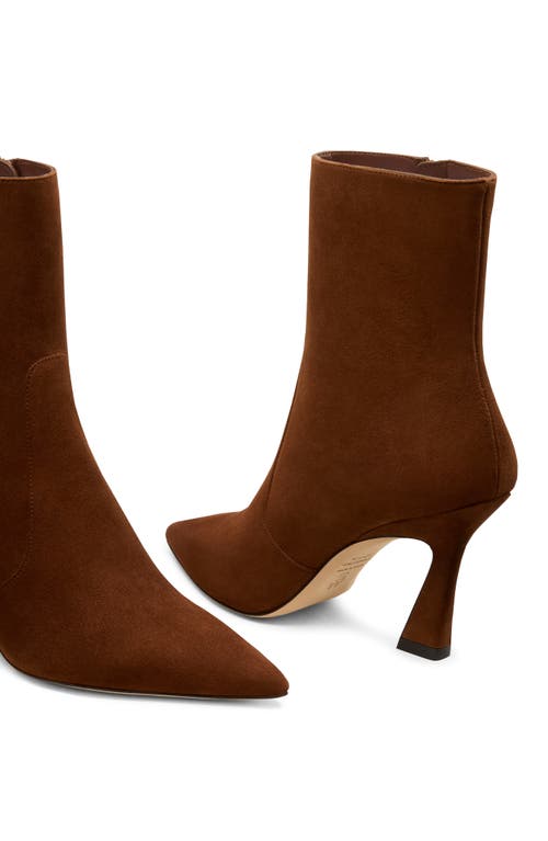 Stuart Weitzman Vinnie 85 Zip Bootie In Brown