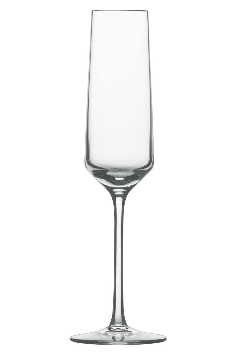 Schott Zwiesel Pure Set of 6 Champagne Flutes, Alternate, color, CLEAR