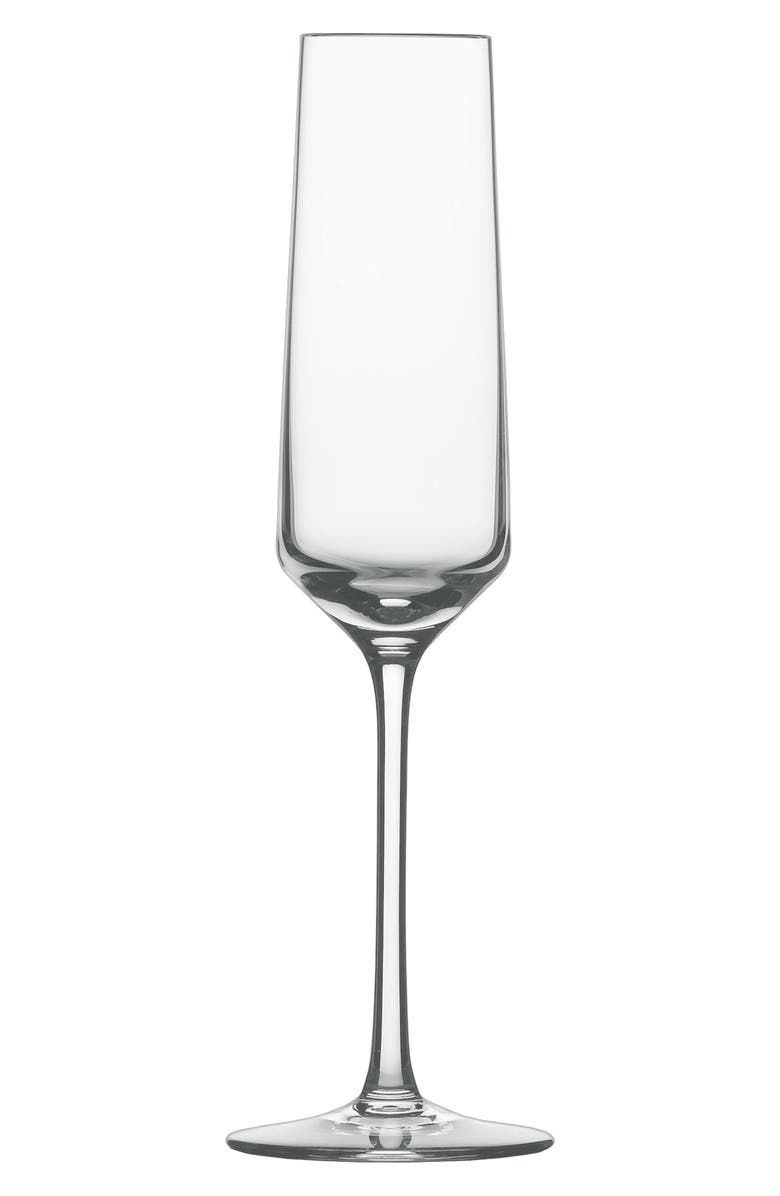 Zwiesel Glass Schott Zwiesel Pure Set of 6 Champagne Flutes, Alternate, color, Clear