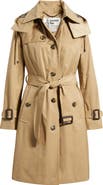 London Fog Heritage Trench Raincoat with Removable Hood