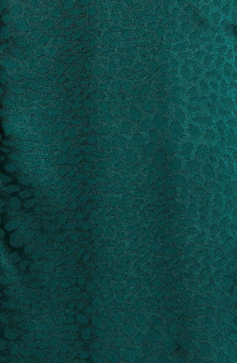 Julia Jordan Tie Neck Satin Midi Dress, Alternate, color, Hunter