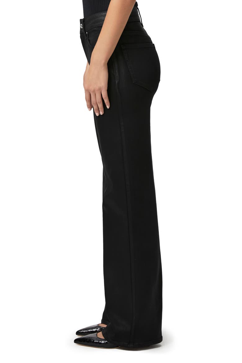 Sasha Coated High Waist Wide Leg Jeans, Alternate, color, BLACK FOG LUXE COATING