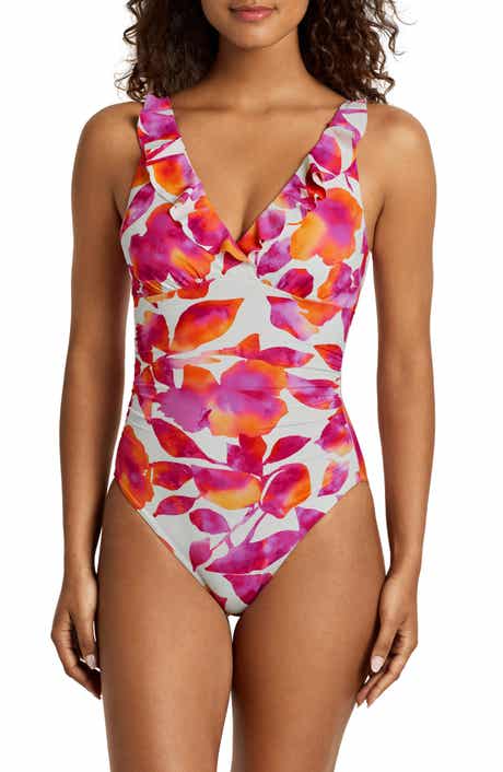 Ruffle Underwire One-Piece Swimsuit