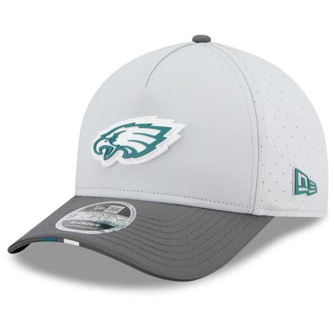 Men's New Era  Gray/Graphite Philadelphia Eagles 2025 NFL Training Camp A-Frame 9FORTY Adjustable Hat