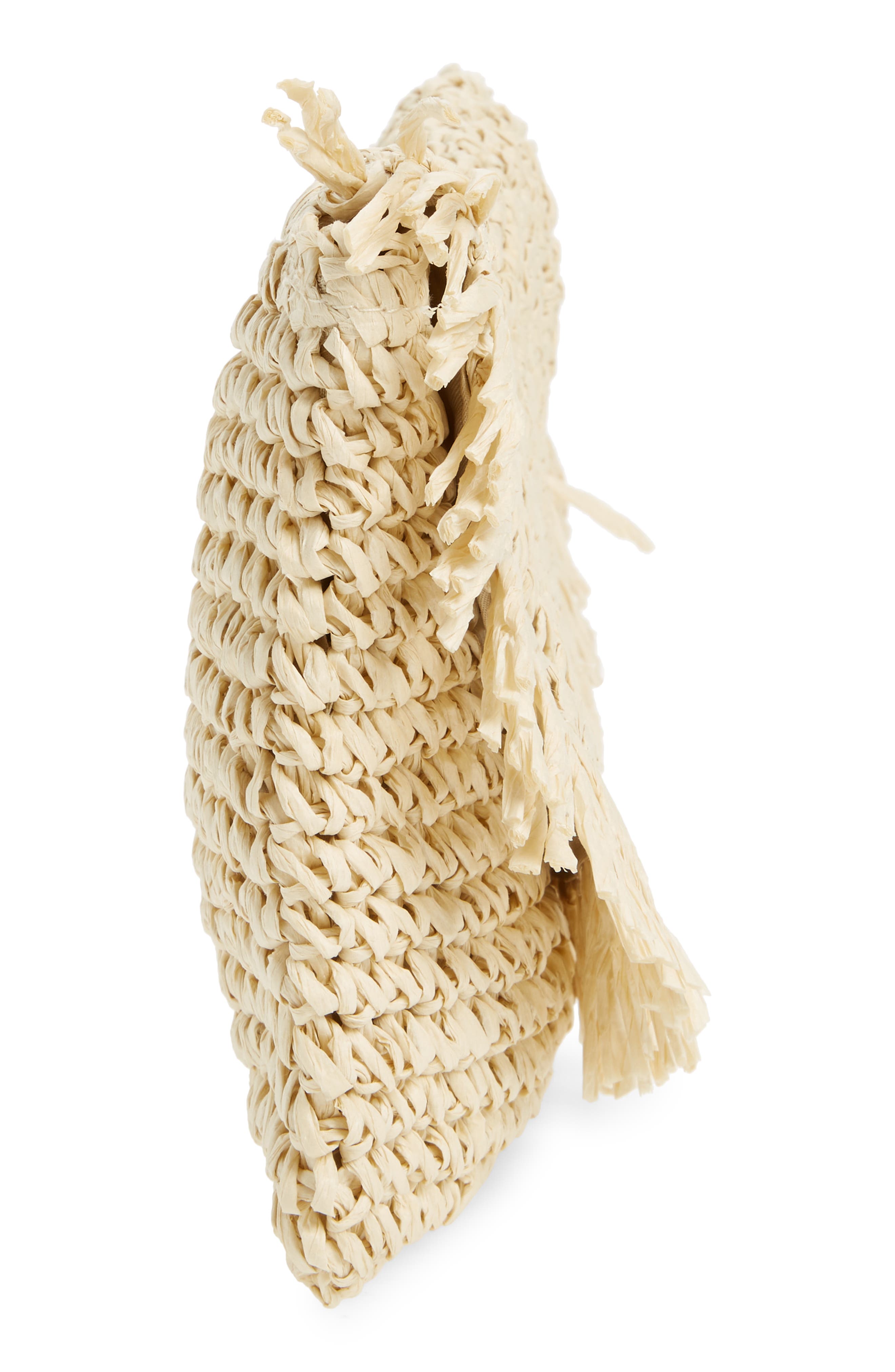 Nordstrom Clara Soft Straw Clutch, Alternate, color, 