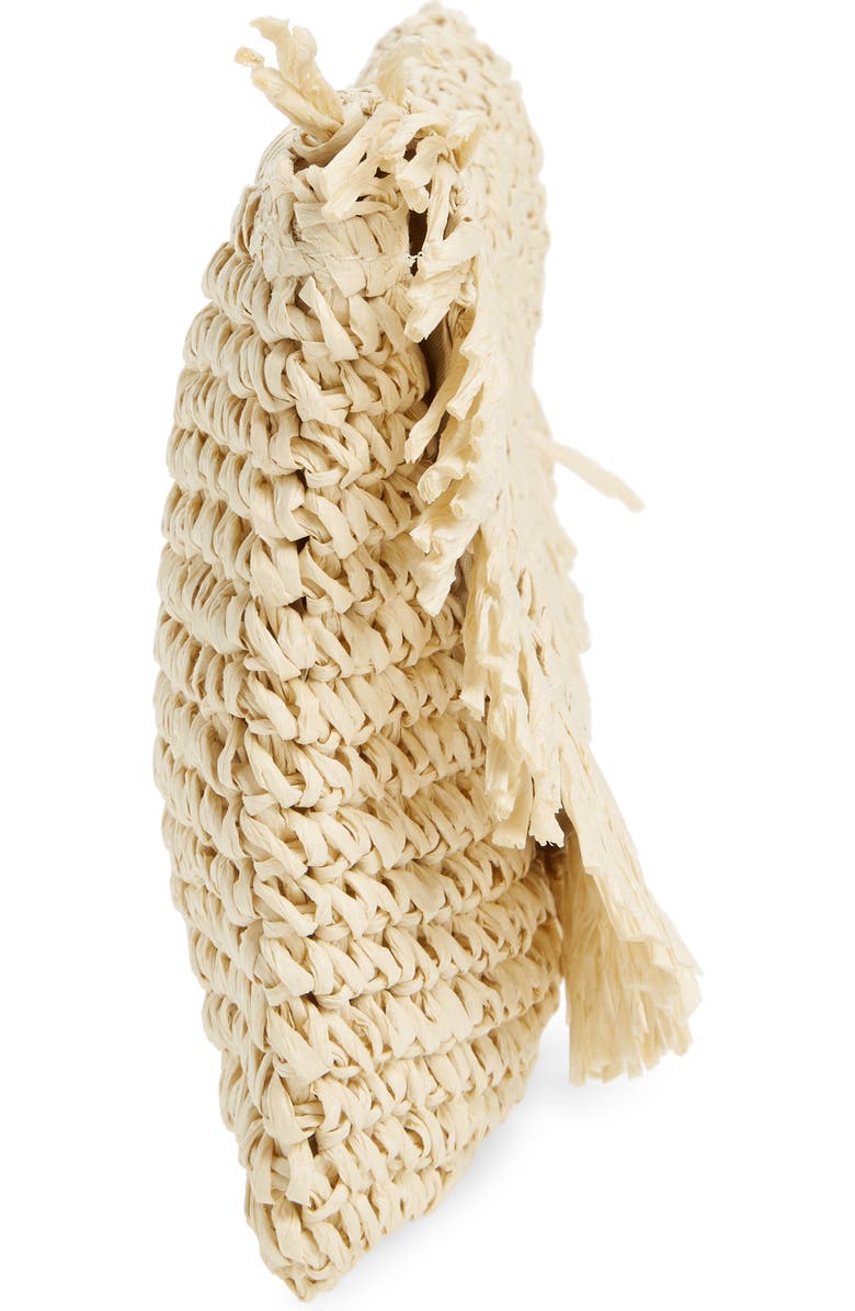 Nordstrom Clara Soft Straw Clutch, Alternate, color,
