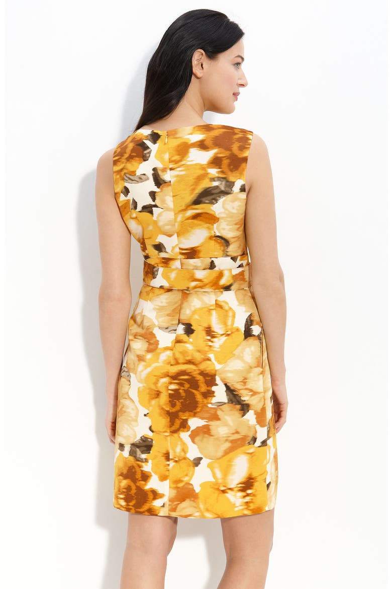 Print Sheath Dress, Alternate, color, YELLOW