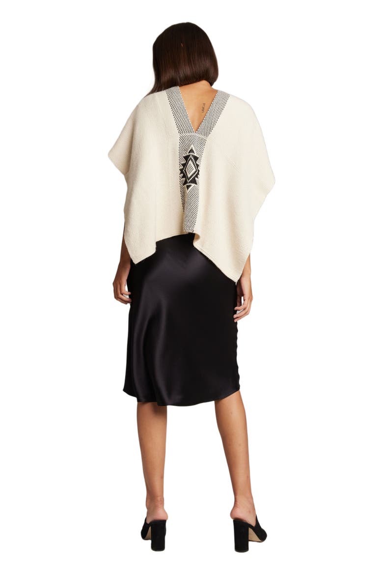 Manta Estrella in Textured Cotton, Alternate, color, Ivory/Black