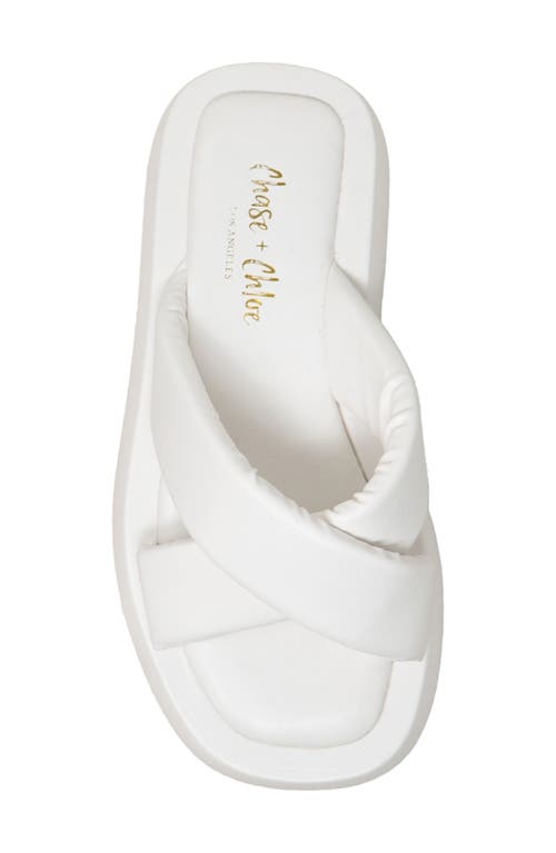 CHASE & CHLOE CHASE AND CHLOE CROSSOVER FLATFORM SLIDE SANDAL 