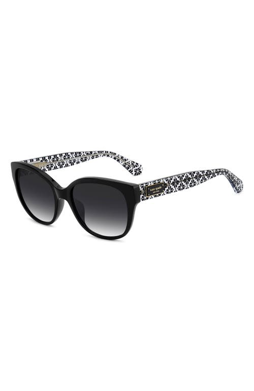 Kate Spade New York Ninna 55mm Gradient Round Sunglasses In Black