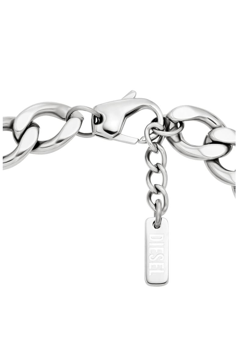 Oval D ID Chain Bracelet, Alternate, color, SILVER