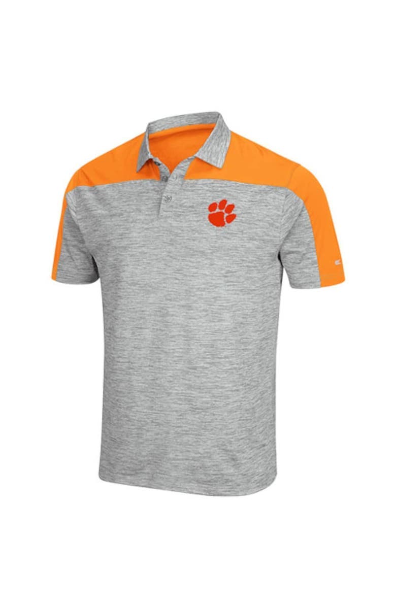 COLOSSEUM Men's Colosseum Gray/Orange Clemson Tigers Einstein Polo, Alternate, color, 