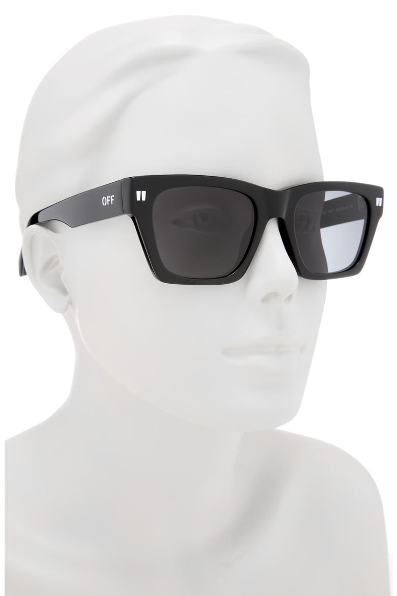 Valdez 53mm Square Sunglasses, Alternate, color, BLACK DARK GREY