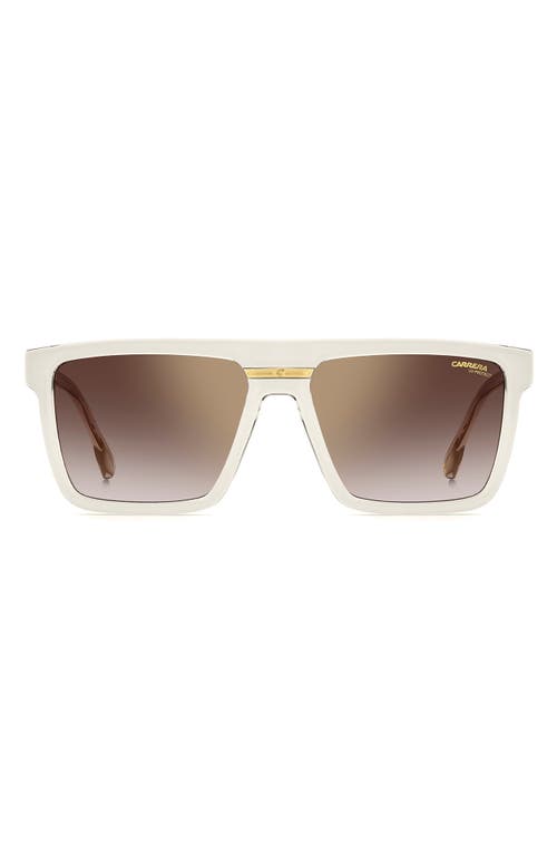 Carrera Eyewear Victory 58mm Rectangular Flat Top Sunglasses