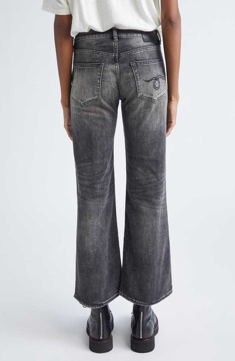 R13 Joan Kick Flare Jeans, Alternate, color, Kennet Black Stretch