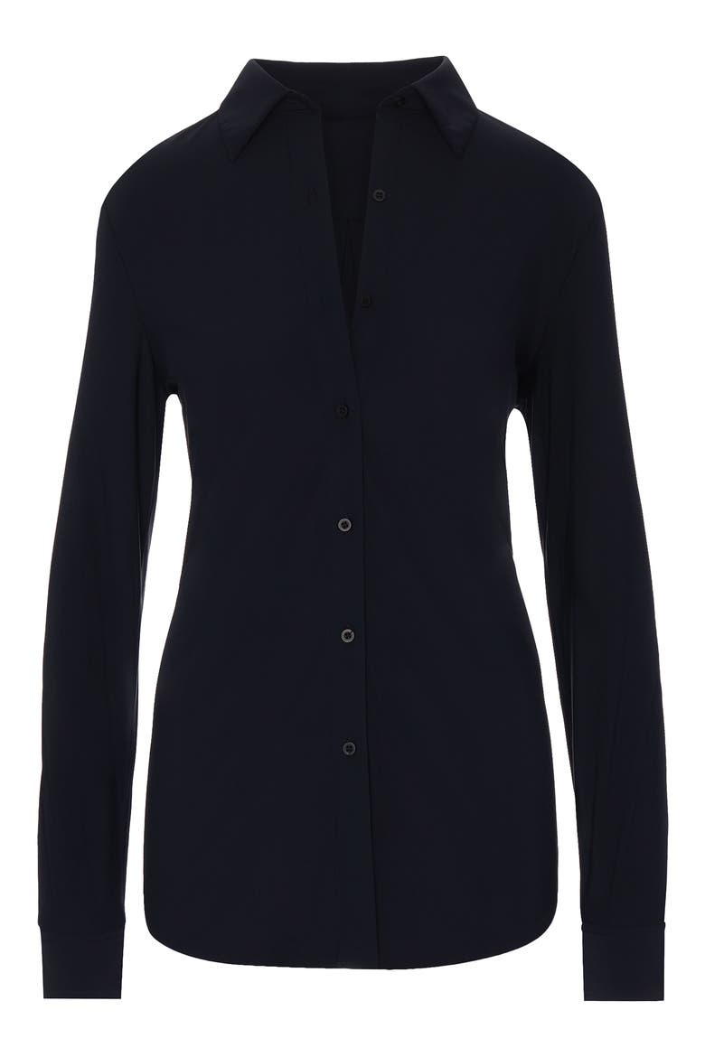 Classic Oversize Button-Up Shirt, Alternate, color, BLACK