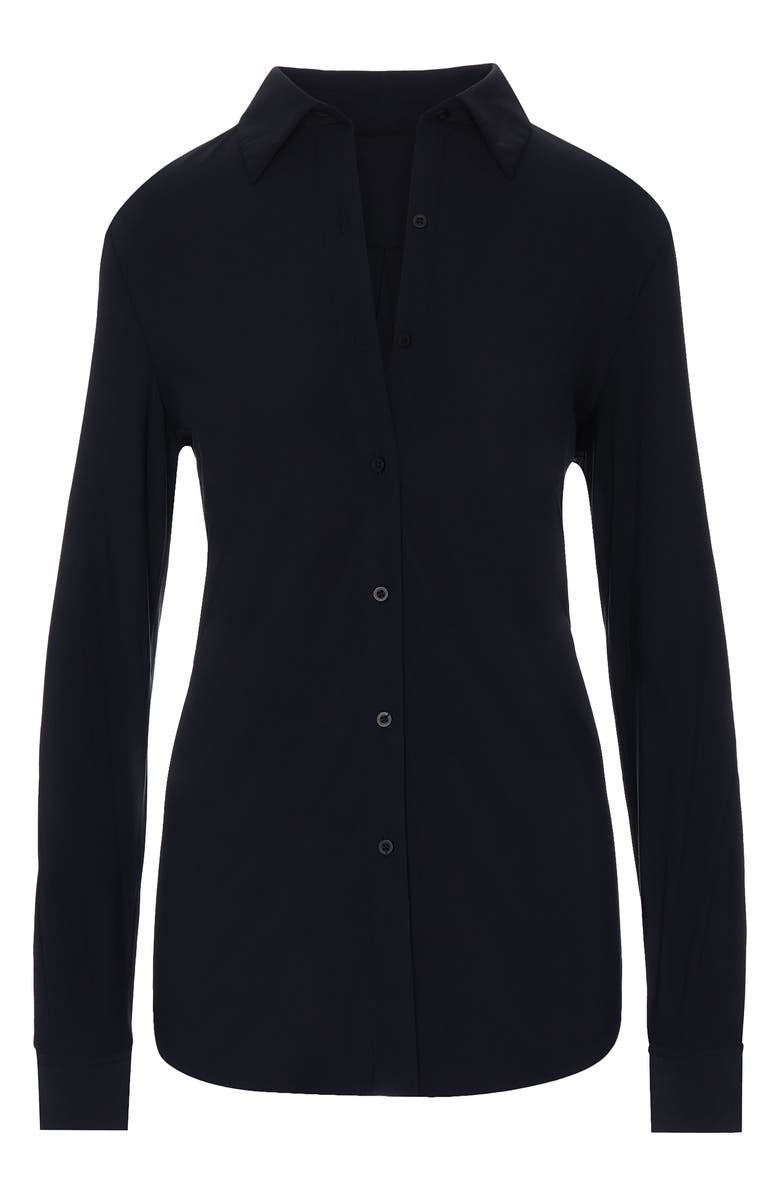 Commando Classic Oversize Button-Up Shirt, Alternate, color, Black