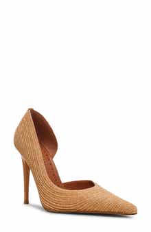 Steve Madden Elegant Raffia Half d'Orsay Pump