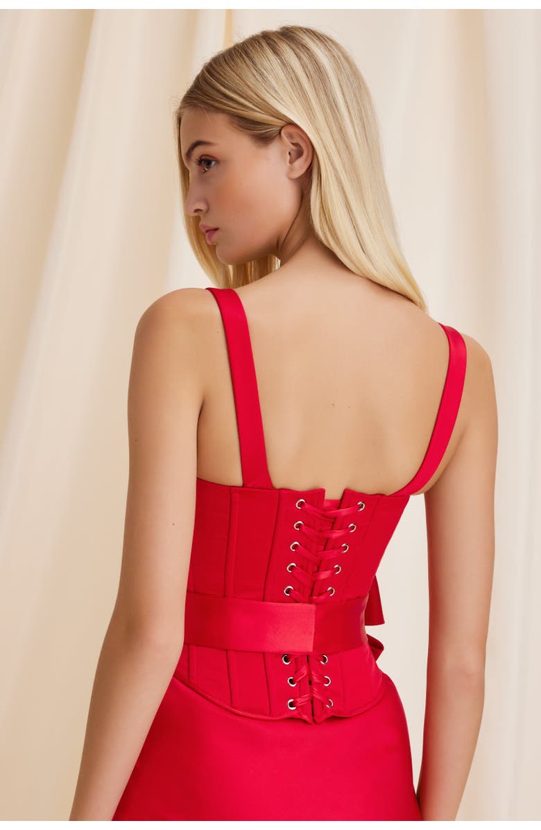 Scarlett Gasque Starlet Corset, Alternate, color, Scarlett Red