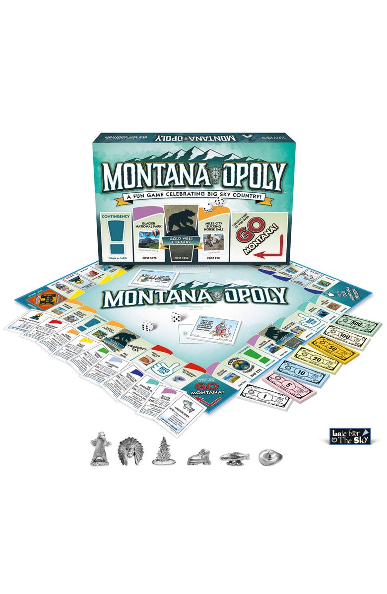 Late for the Sky Montanaopoly Monopoly Board Game, Alternate, color, Multicolored